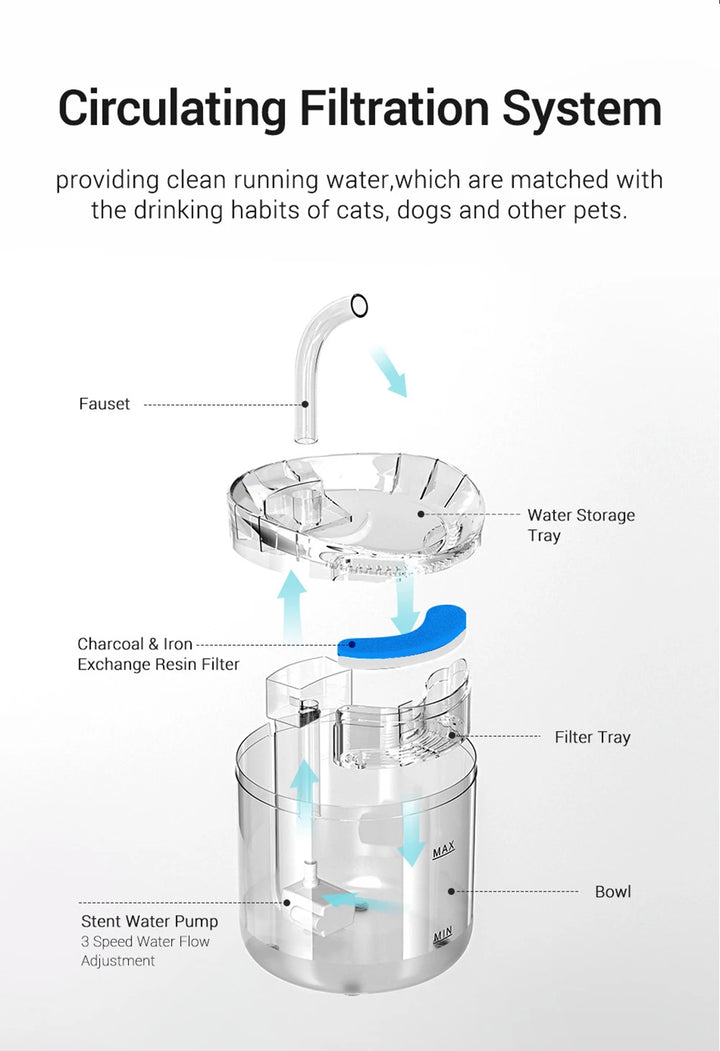 Cat Dog Water Drinking Fountain
