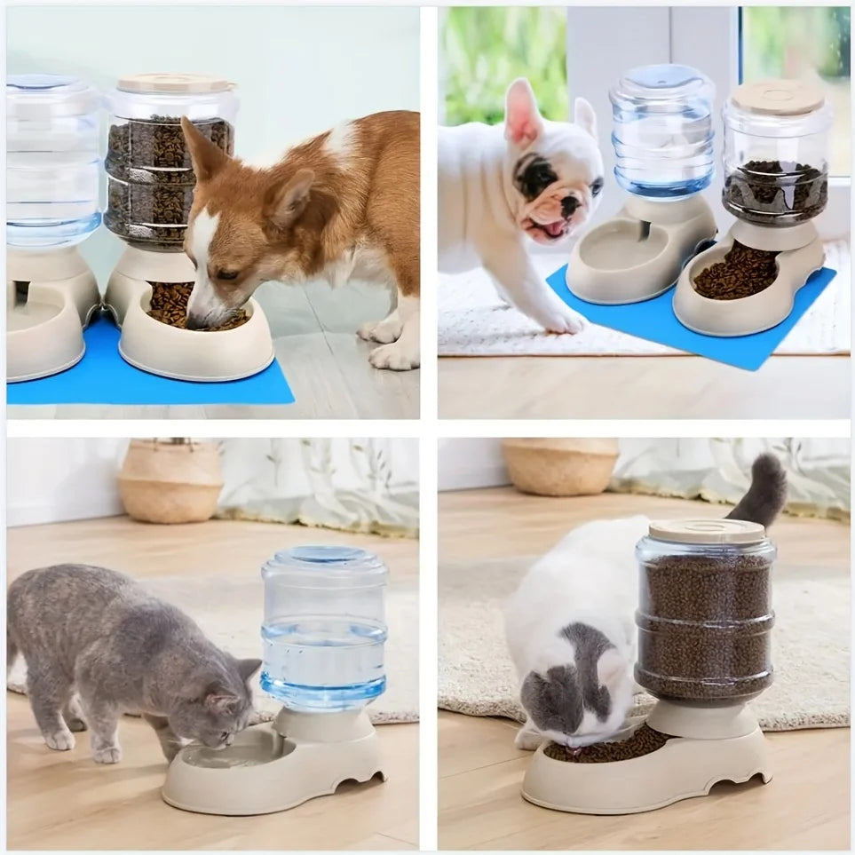 Pet dog and cat water feeding and feeder