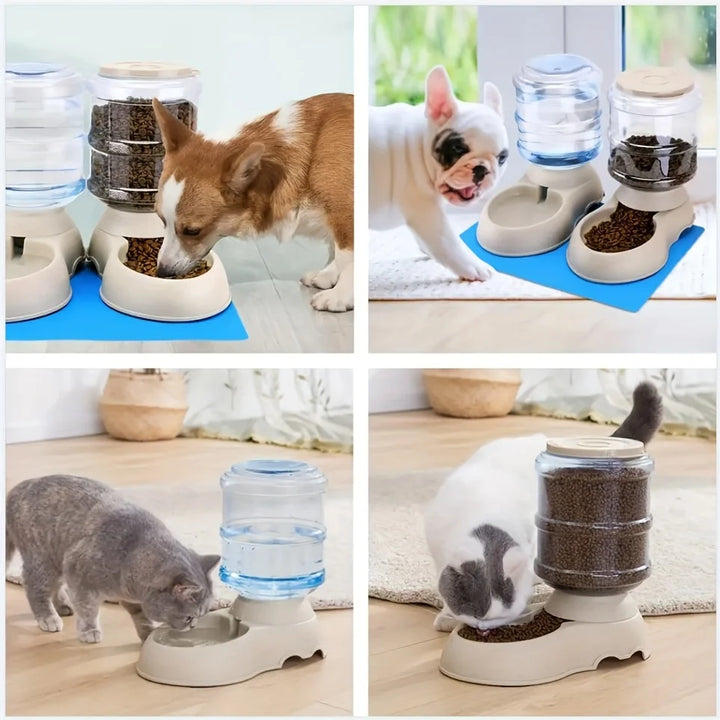 Pet dog and cat water feeding and feeder